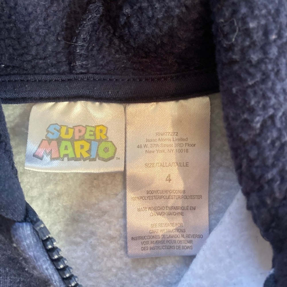 Nintendo Navy Blue Kids Super Mario Jacket size 4 - Picture 3 of 5